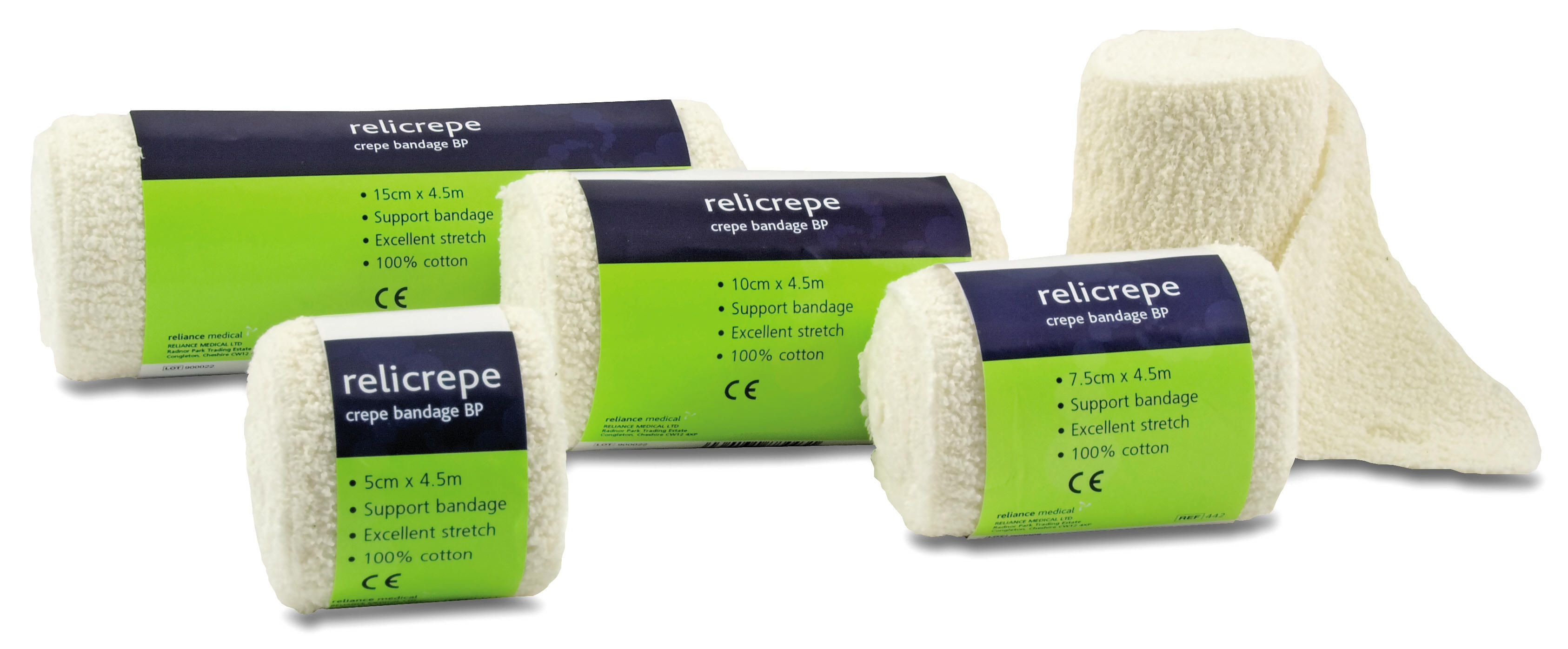 Cotton Light Support Type 2 Crepe Bandage - 10cm x 4.5m