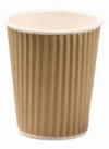 8oz Pure Kraft Ripple Wrap Paper Coffee Cup